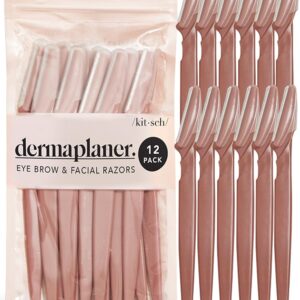 Kitsch Dermaplaning Tool - Face Razors for Women and Men, Dermaplane Razor for Women Face, Dermaplane Razor for Facial Hair Removal, Eyebrow Trimmer and Shaver, Skin Care Tools...