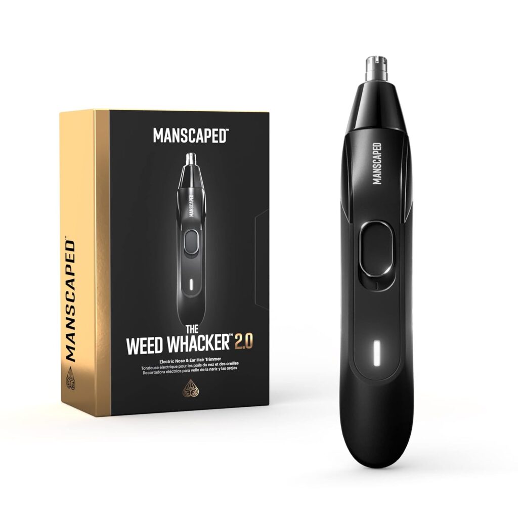 MANSCAPED® Weed Whacker® 2.0 Electric Nose & Ear Hair Trimmer – 7,000 RPM Precision Tool with Rechargeable Battery, Wet/Dry, Easy to Clean, Improved Stainless Steel Replaceable...