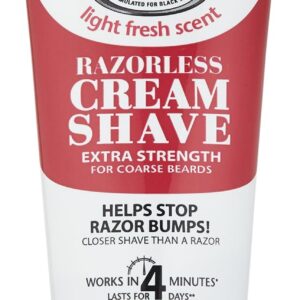SoftSheen-Carson Magic Razorless Shaving Cream, Hair Removal Cream for Body Hair, Extra Strength Depilatory Cream, Works in 4 Minutes for Coarse Hair, 6 oz